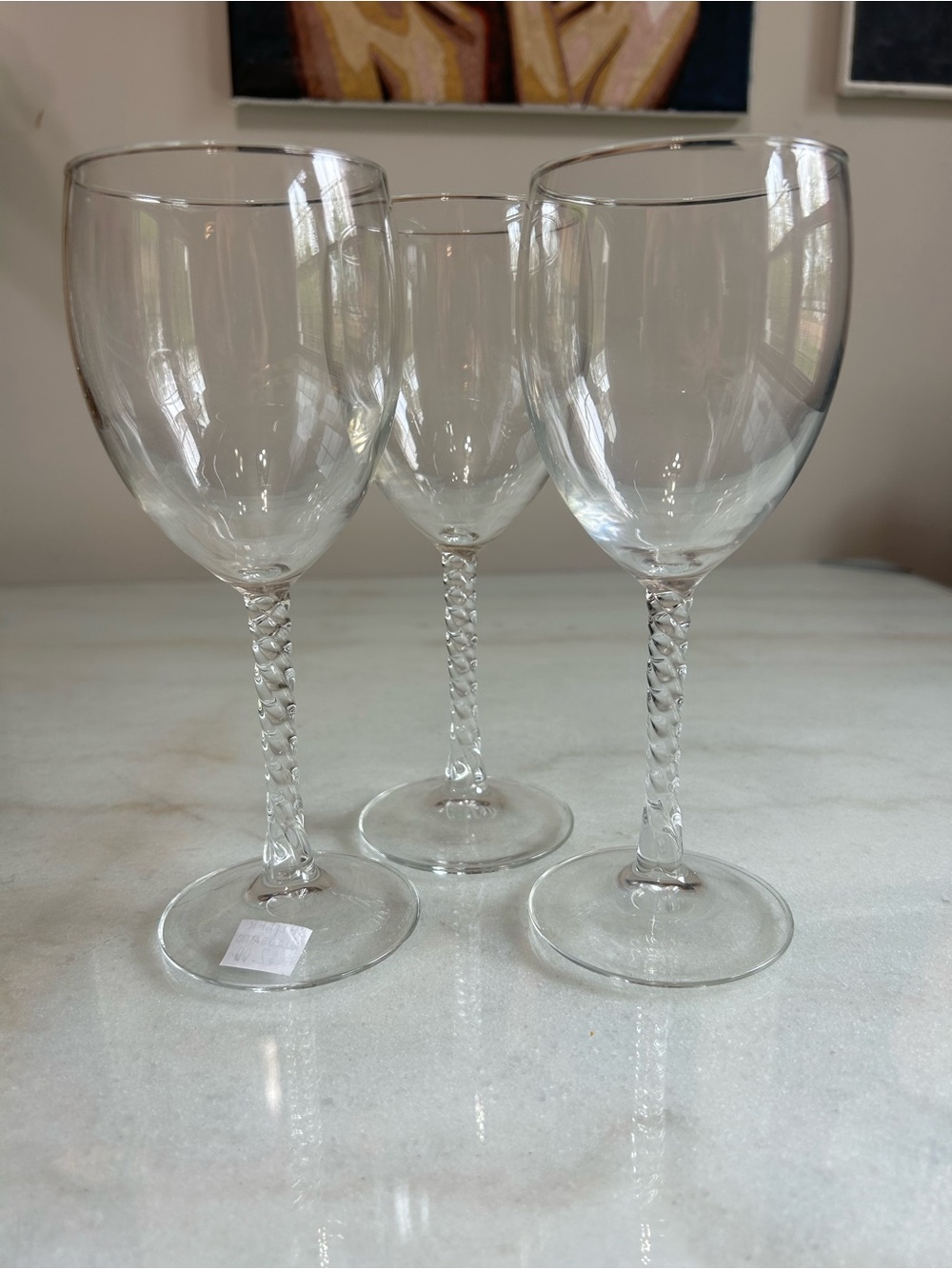 Vintage Cristal D’Arques Angelique Crystal Wine Goblets Set of 3 France